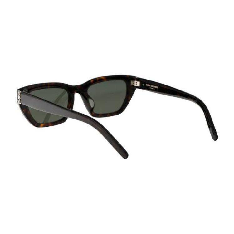 Saint Laurent Side Logo Irregular Shape Sunglasses Unisex Sunglasses Brown SLM127F002
