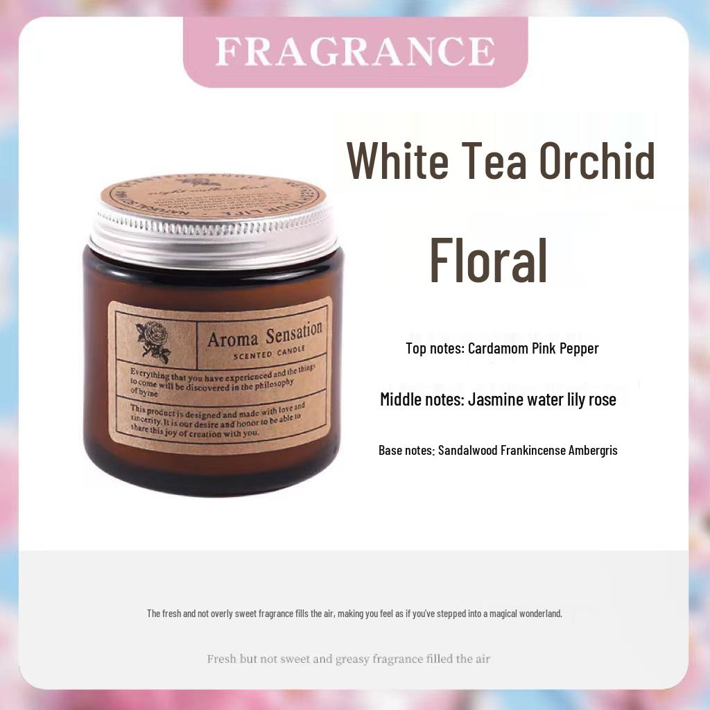 Aromatherapy Plant Essential Oil Candles in Glass Cups - Home Fragrance and Souvenir