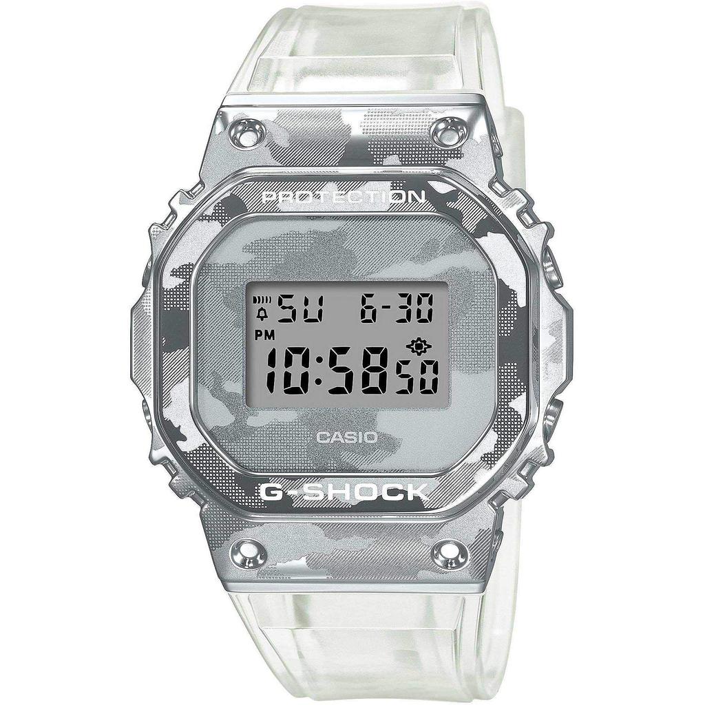 Casio Digital Quartz Watch with Plastic Strap Strap Men's GM-5600SCM-1ER, Transparent,