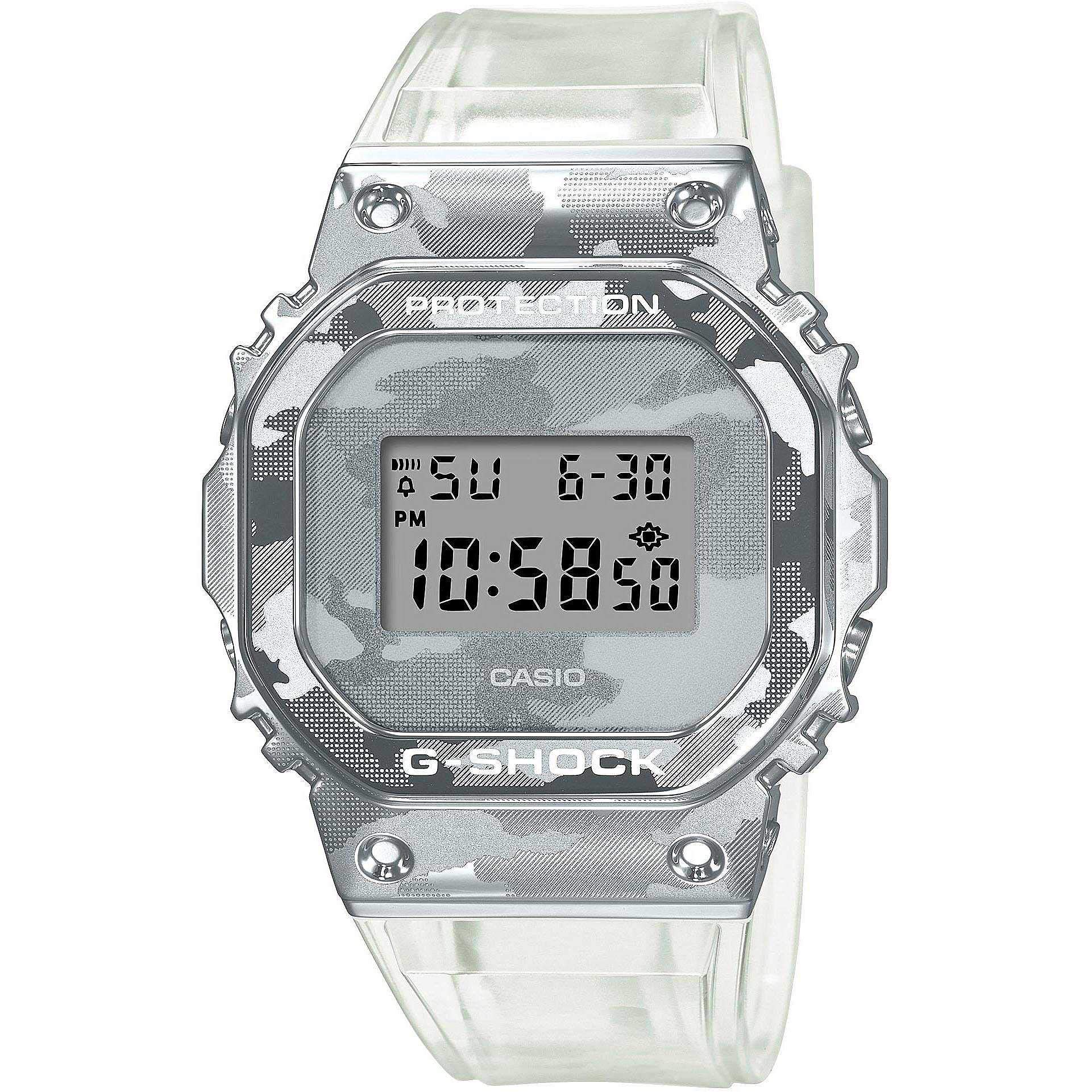 Casio GM-5600SCM-1ER Digital Quartz Watch Transparent Plastic Strap