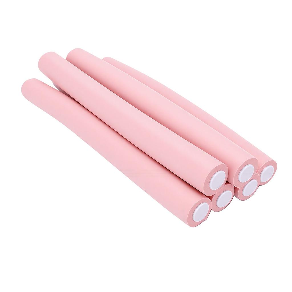 6 Pcs Foam Hair Rollers No Heat Gentle Long Lasting Curls Heatless Curlers for Long Hair Pink
