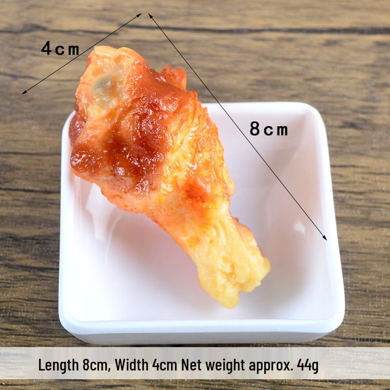 Simulated Fried Chicken Leg & Wing Keychain - Chicken Nugget & Popcorn Food Toy Pendant