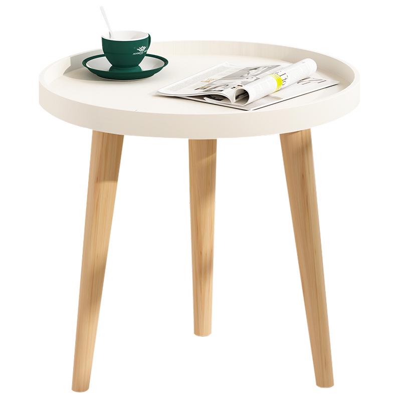 Nordic Simple Modern Coffee Table, Solid Wood Legs, for Living Room, Bedroom, or Bedside Side Table