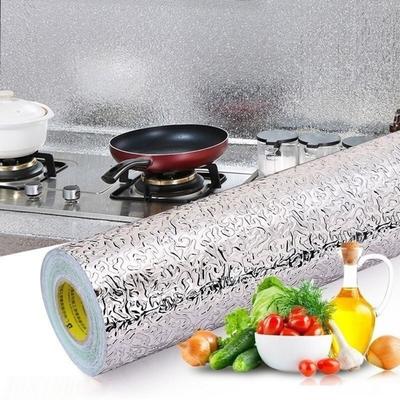 40x300cm Selbstklebende Ölbeständige Tapete Schmutzabweisend Hochtemperatur Schrank Kontaktpapier Wasserdichte Aluminiumfolie