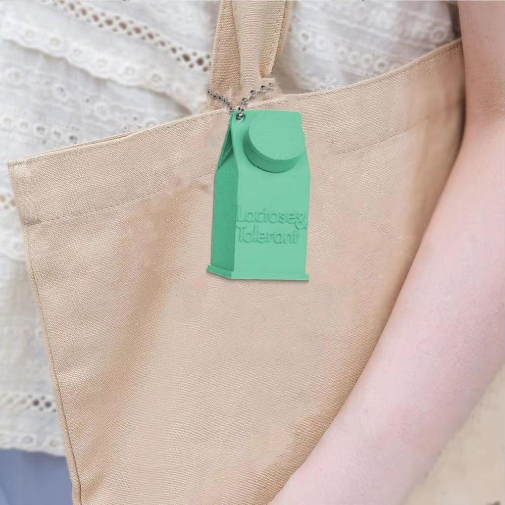 2 Pcs Cartoon Mini Milk Pill Container Cute Keychain Backpack Ornament Storage Box