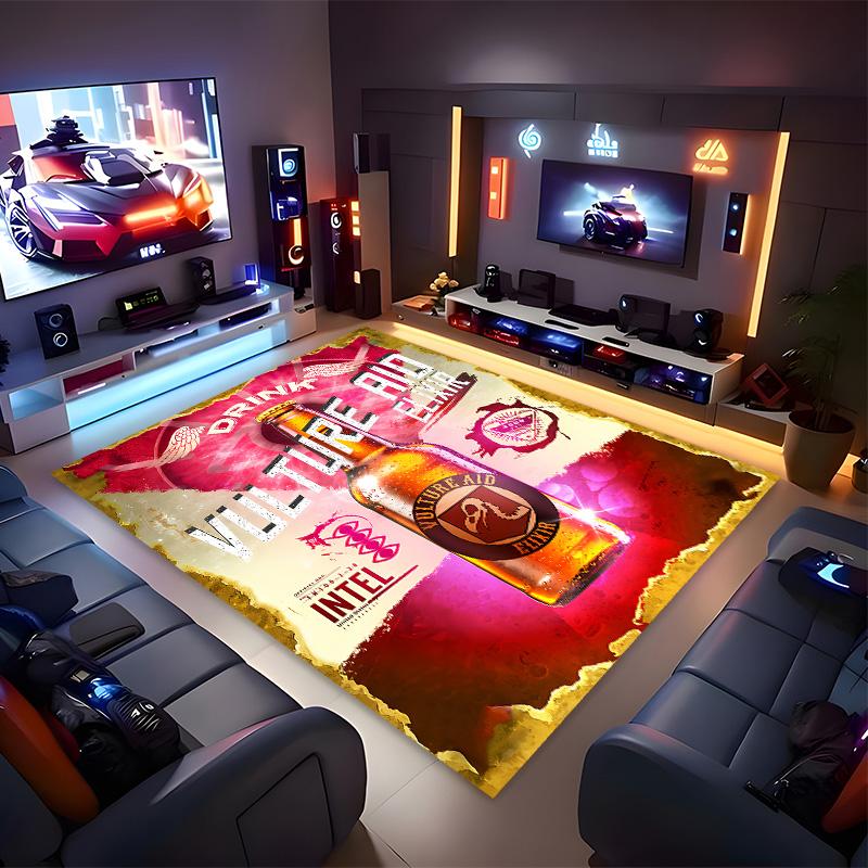 Call of Duty COD Perk A Cola Printed Absorbent Washable Carpet, Non-Slip Bathroom Mats, Kitchen Rugs, Yoga Mat,Living Room Entrance, Camping Picnic Ru