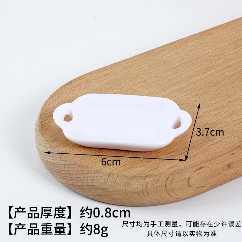 Mini Miniature Simulation Plate Small Bowl Tableware Diy Food Play Accessories Mini Container Play House Kitchen Toys