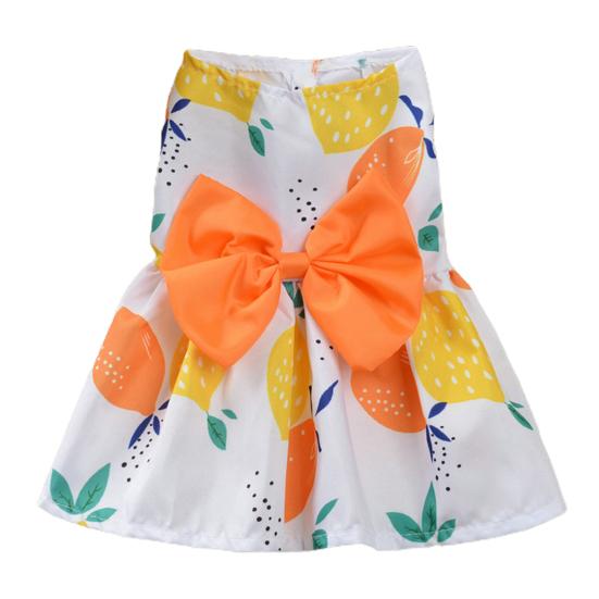 Pet Clothing Wrinkle-free Sweet Two-legged Charming Floral Print Small Dog Cat for Party