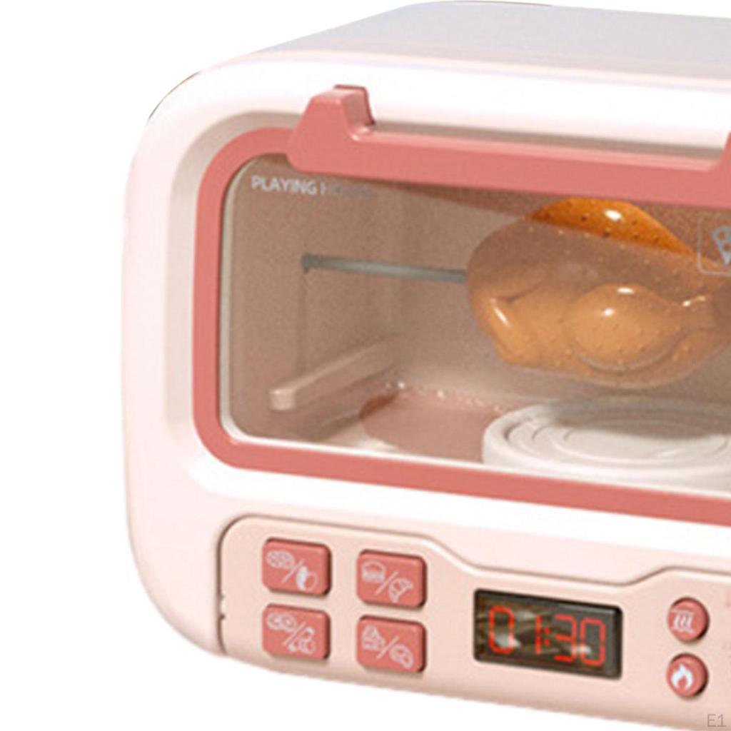 Kids Microwave Oven Toys with Lights and Sounds, Play Pretend Playing Food Kitchen
