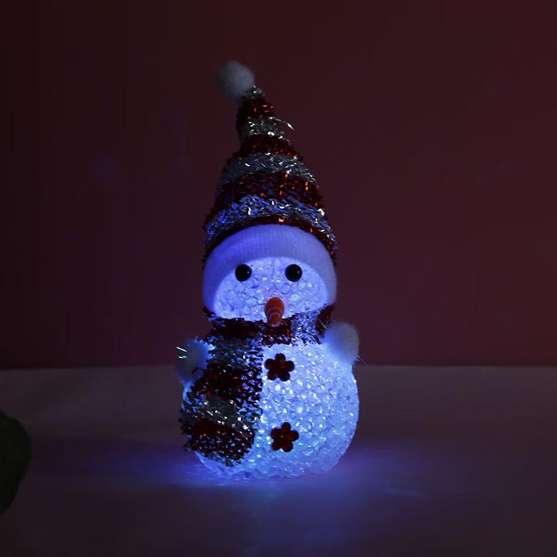 Weihnachts Schneemann Glitzer Nachtlicht
