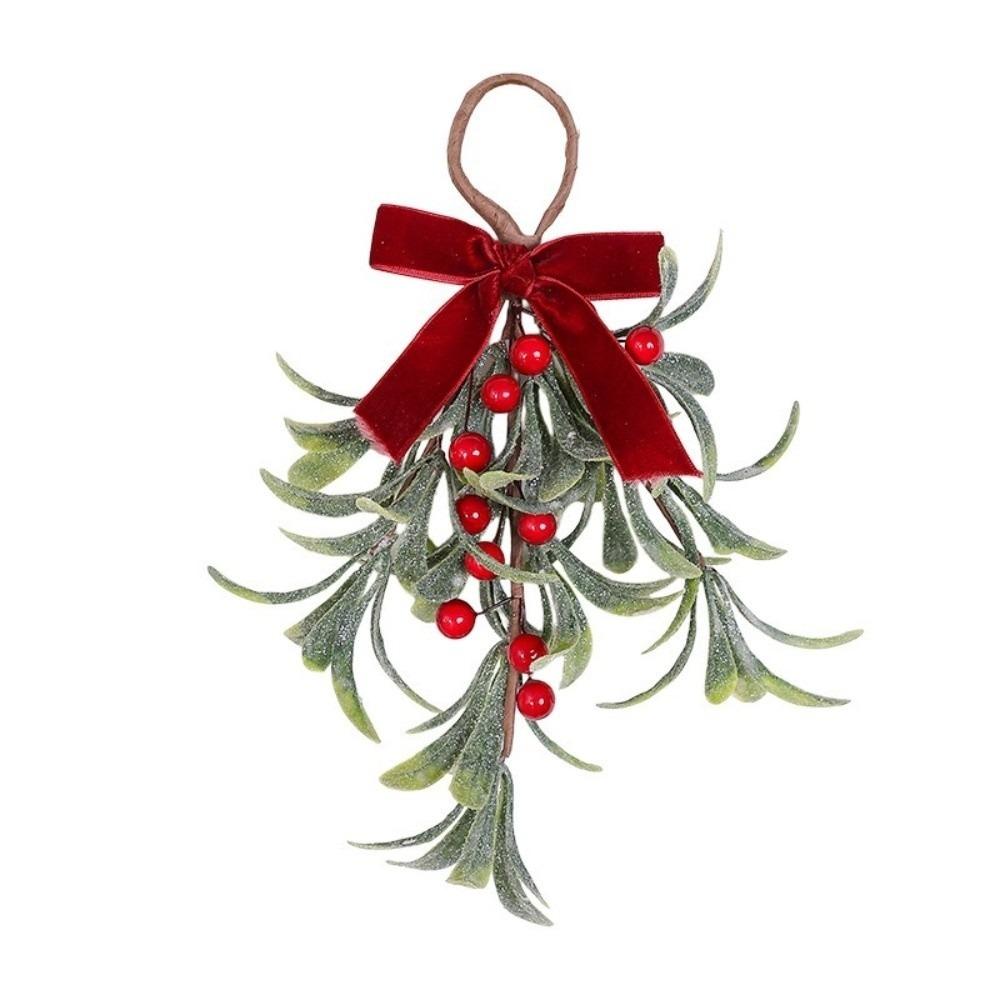 Lifelike Artificial Christmas Tree Wreath With Bowknot Xmas Tree Decoration Holiday Party