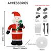 3.94FT Inflatable Santa Claus Candy Cane Toy Xmas Yard Decoration Festive Gift LED Lit Christmas Supplies Home Decor Ornament