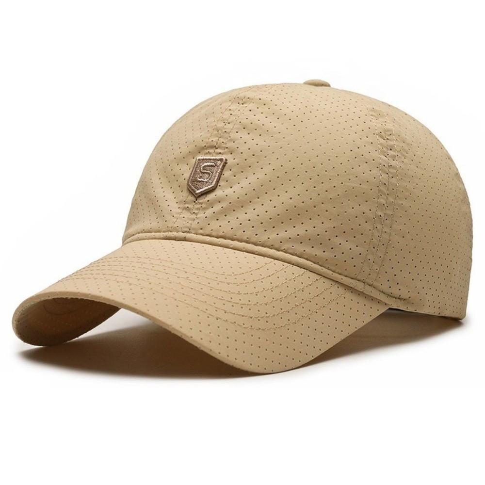 Breathable Perforated Quick-Drying Hat Sun Protection Letter S Embroidery Summer Sun Hat Adjustable Baseball Cap For Women Men
