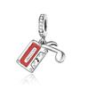 Copper Metal Dangle Charm Bead Component Colorful Musical Card Camera Sunglasses Note Bead Components Designed For Necklace Do It Yourself Bracelet