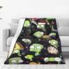 Invader Zim Gir Dib Robot Blankets Flannel Textile Decor  Portable Super Soft Throw Blanket for Bed Car Bedspread