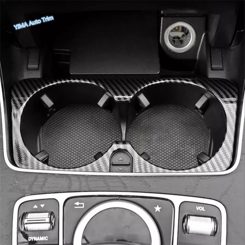 Central Front Water Cup Holder Panel Accessories Cover Trim For Mercedes Benz C CLASS W205 C200 C260 GLC X253 E CLASS W213 E300