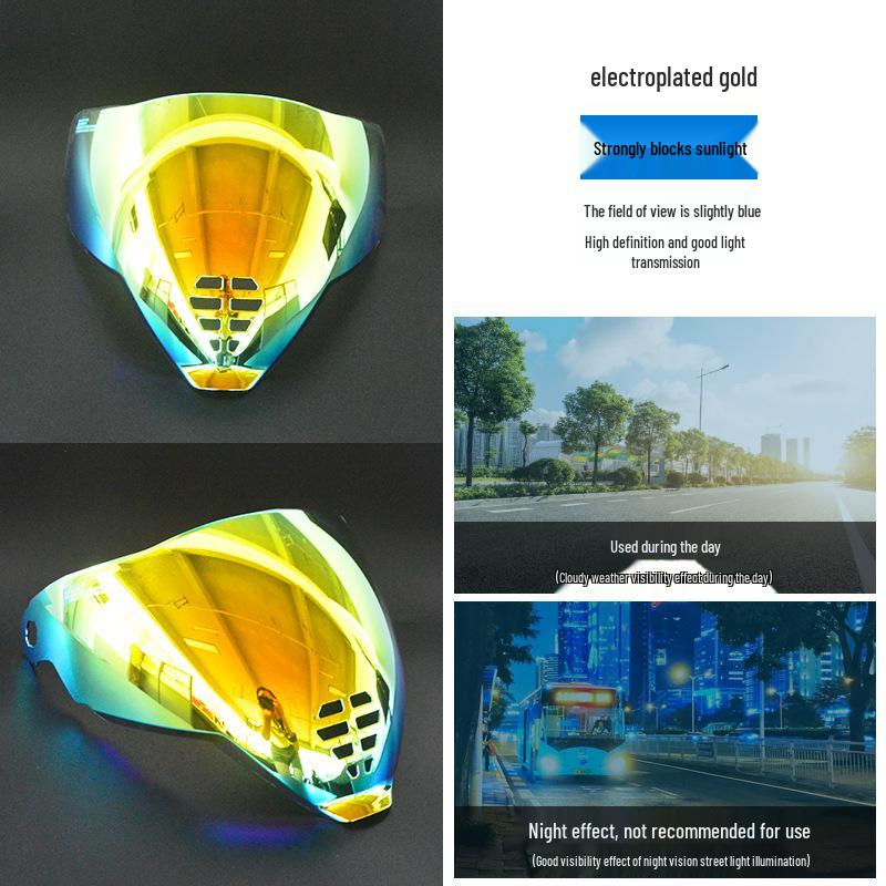 Universal Electroplated High-Definition Lens for Oni Mask Airflite Helmet - Tea Color, Day and Night Compatible