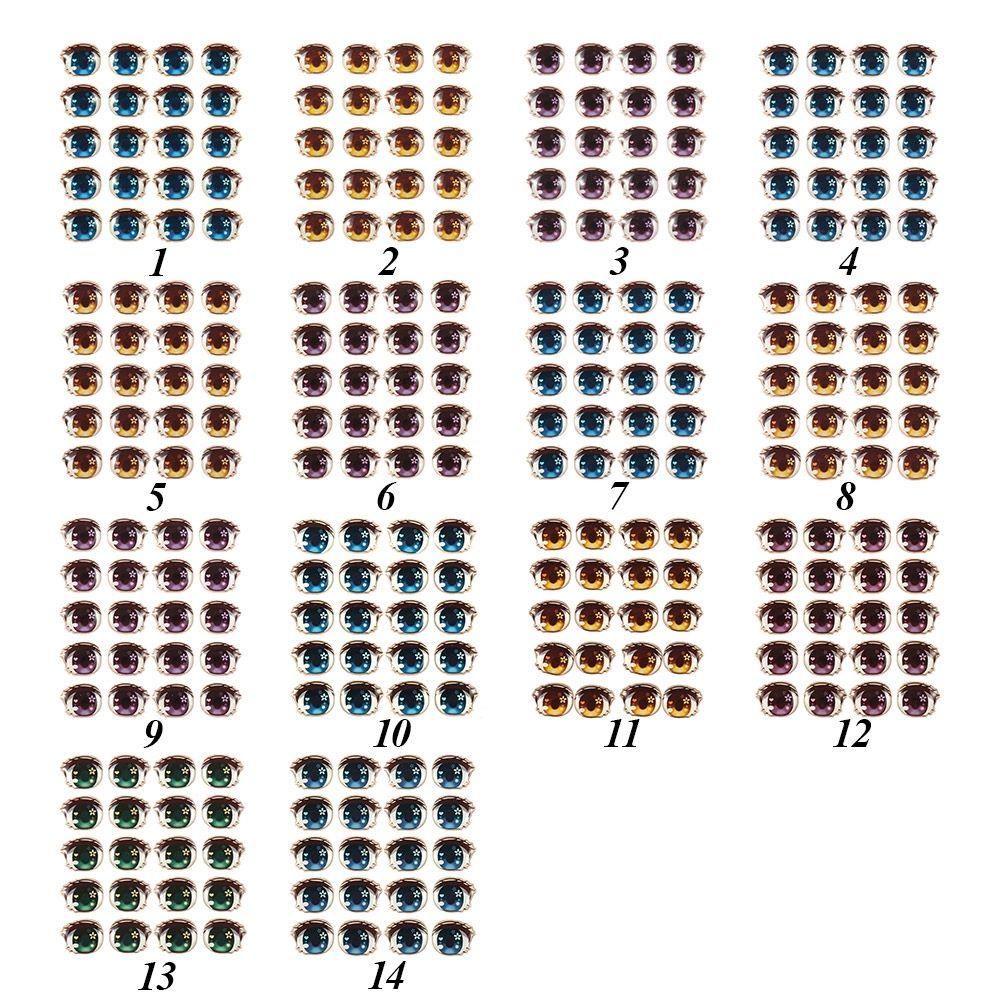 Anime Figurine Doll Love Cute Sticker Clay Decals Cartoon Eyes Stickers Face Organ Paster