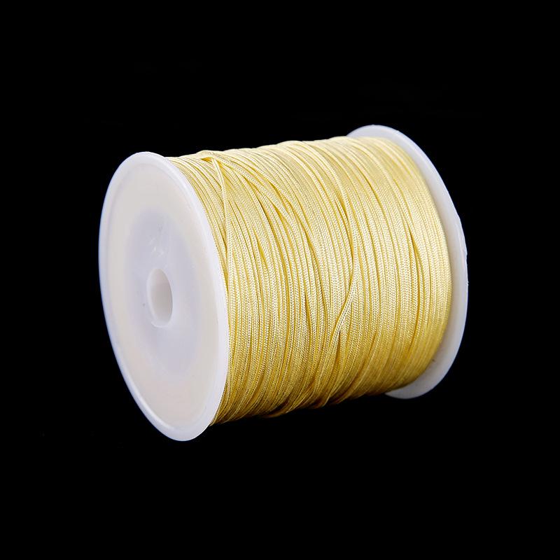 Rot Nein. 72 Baumwollgarn: 30m Handgeflochtenes Seil, 0,8mm für Armbänder, Halsketten, Perlenarbeiten, DIY-Zubehör