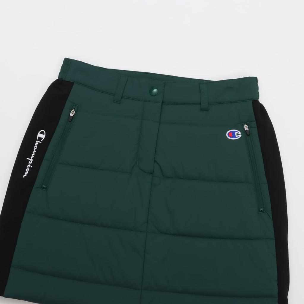 Champion Golf Deep with Embroidered Logo Women's Skirt, CW-AG210, Green, Stretch, Warm, Windproof, Water-Repellent,