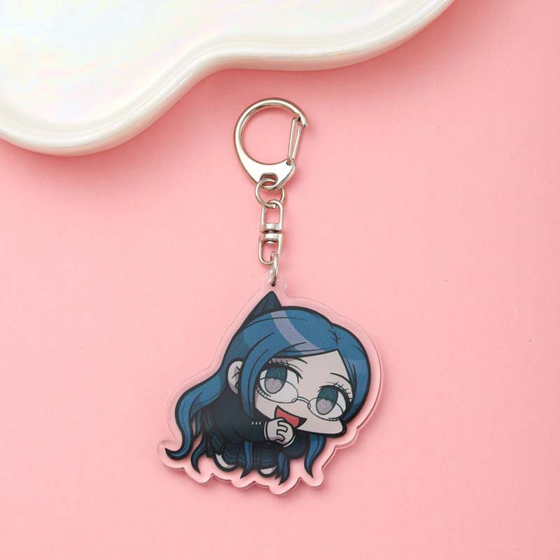 1/19Pcs Game Cartoon Danganronpa Acrylic Keychain Cute Backpack Pendant Funny Bag Charms Accessories Decoration Holiday Gifts