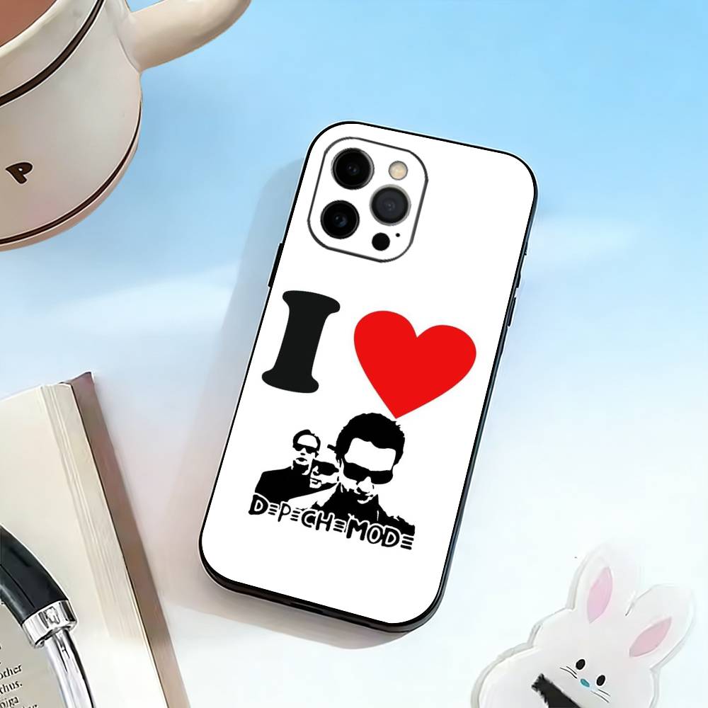 

DM-Depech Band Mode Phone Case For iPhone 17,16,15,14,13,12,11 Plus,Pro Max,XS,Soft Silicone Black Cover iPhone16