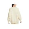 Jordan Détail Patch Logo Col Rond Décontracté Ample Pull Molletonné Sweat-shirt Femme Ecru DQ4600234