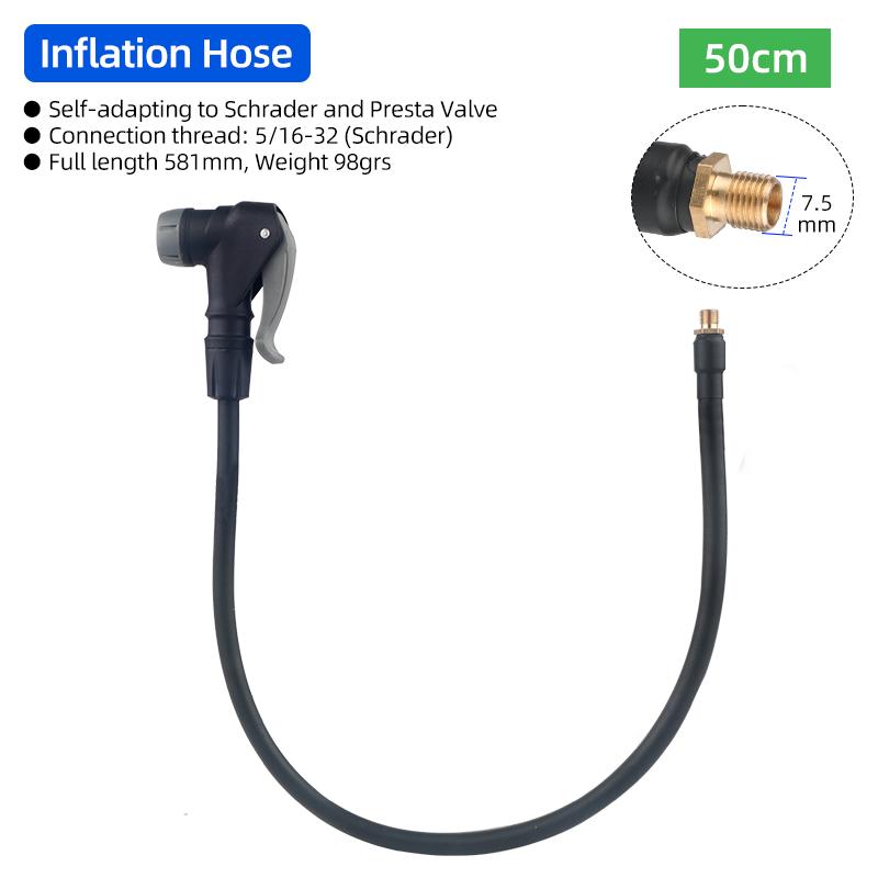 Bicycle 20/30/50cm AV/FV Pump Extension Adaptor MTB Road Bike Schrader or Presta Air Pump Tire Inflator Copper Nozzle Connector