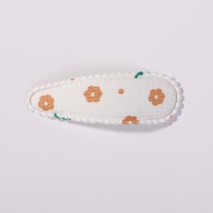 Yalun Jewelry Popular Daisy Bb Clip Small Printed Hair Accessories Daily Fabric Handmade Hairpin 4572