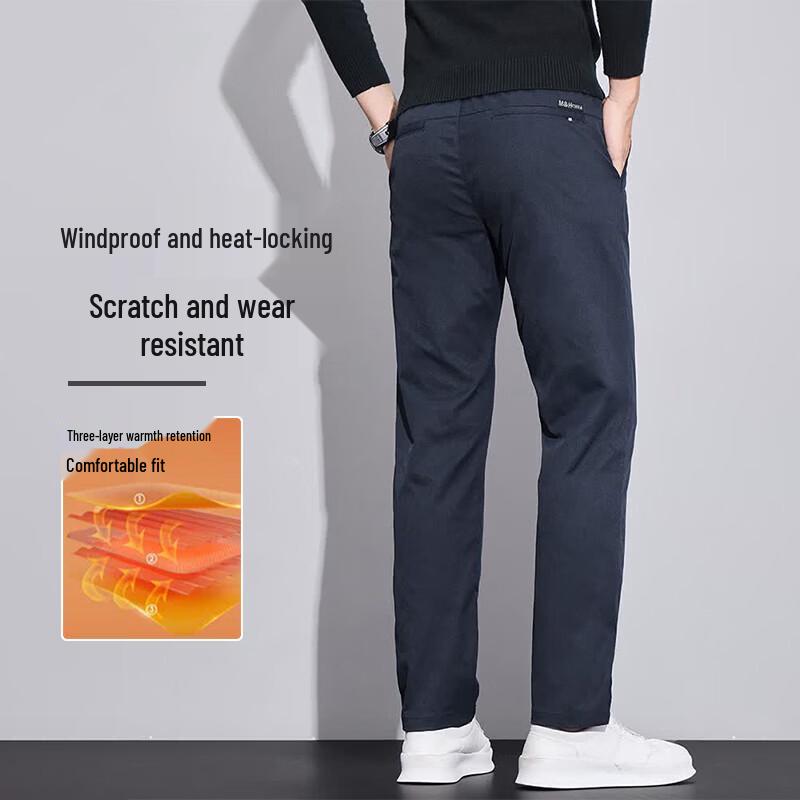ROMON Men's Summer Straight-Leg Casual Pants