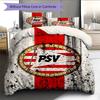 PSV Eindhoven Logo Muster Bettwäsche Heimdekoration Geburtstagsgeschenk (1 Bettbezug + 2 Kissenbezüge, ohne Füllung)