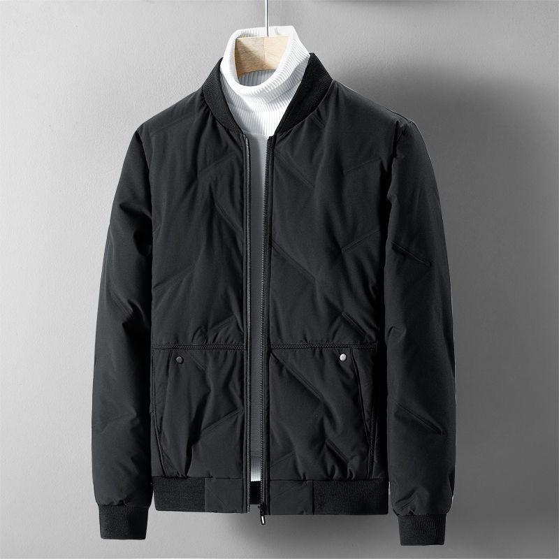 High end business men's winter short cotton jacket * * thick warm baseball collar jacket for men's fashion, cold proof down cott