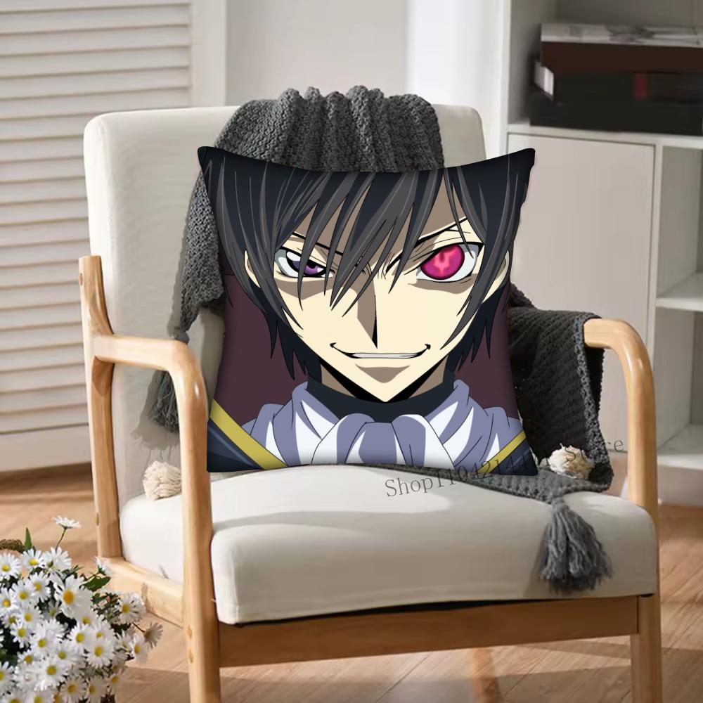 1Pc Code Geass Lelouch Pillow Case Square Bedroom Sofa Leisure Comfort Cushion Car Living Room Home Decoration