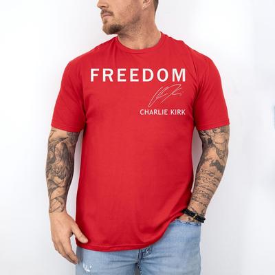 Freedom Charlie Signature- Kirk Memorial Tribute Heren T-shirt