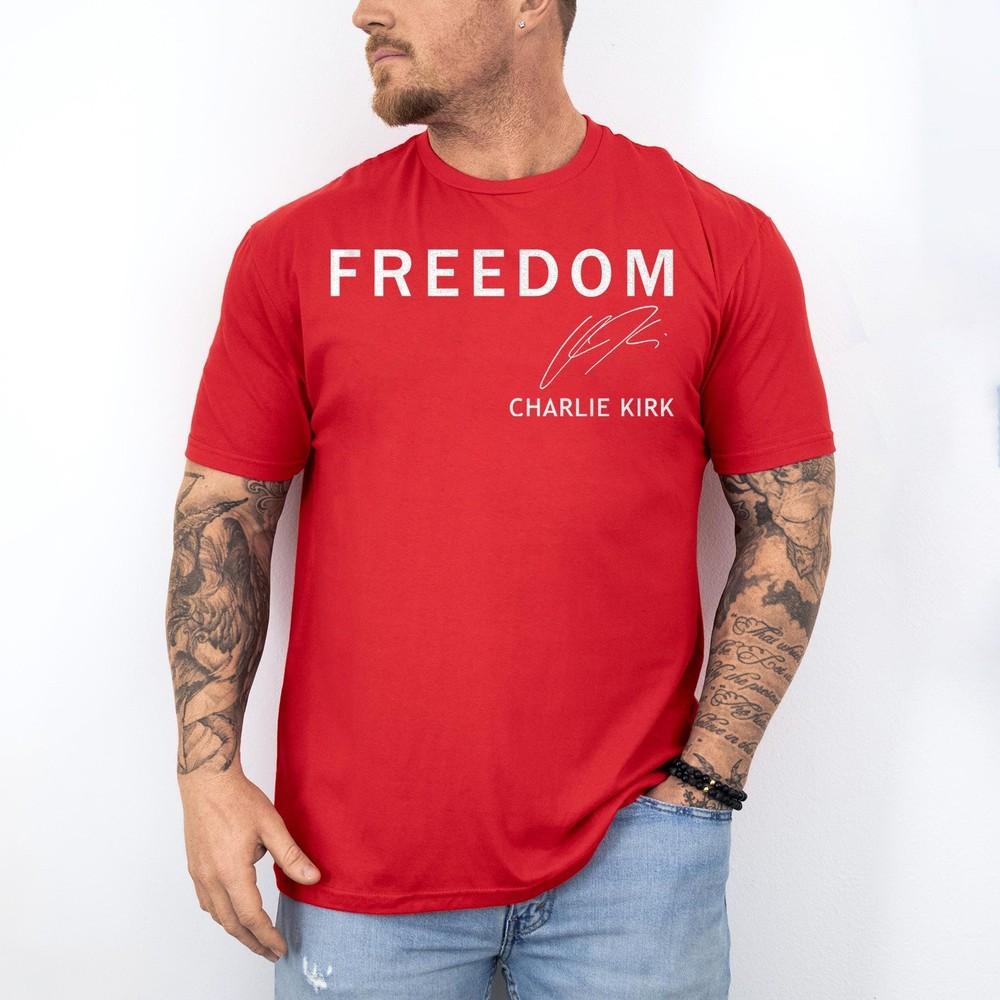 Freedom Charlie Signature- Kirk Memorial Tribute Men's T-Shirt