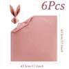 6Pcs 43X43cm Satin Table Napkin Soft Handkerchief Romantic Wedding Birthday Banquet Square Table Napkins Dinner Party Decoration