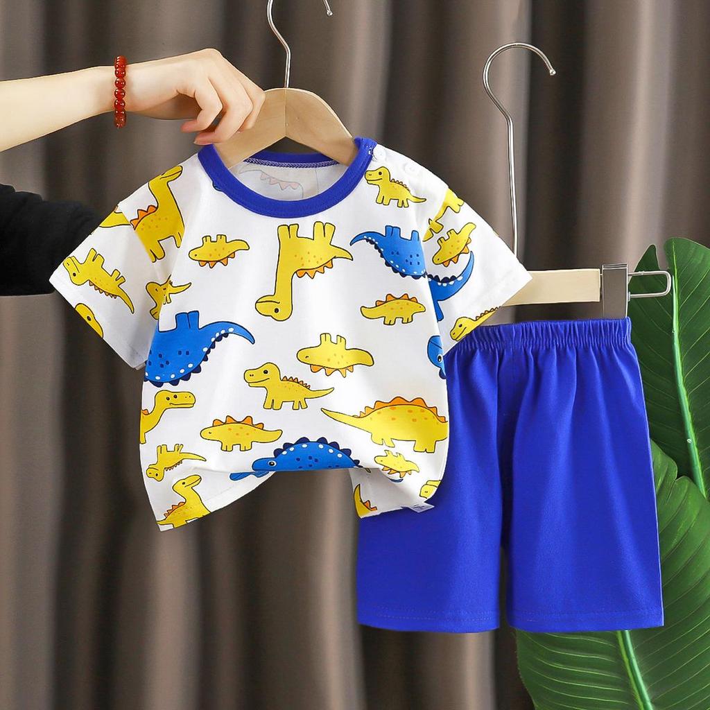 Toddler's Summer Bear Print T-shirt and Shorts Set