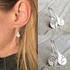 Nature-inspired Dandelions Earrings Simple Geometric Silver Color Hook Drops Dangle Earrings For Woman