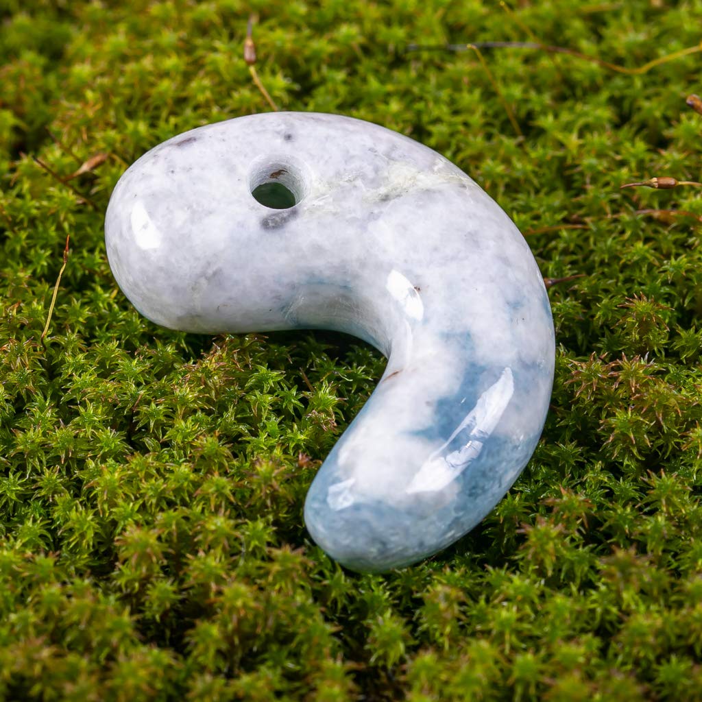 Itoigawa Natural Jadeite Irikonzawa Excellent Japanese National Jomon Power Stone Paulownia Wood MT0755 Magatama, Blue, Luster, Stone, [Special