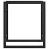 vidaXL Brennholzregal Mattschwarz 50x28x56 cm Stahl