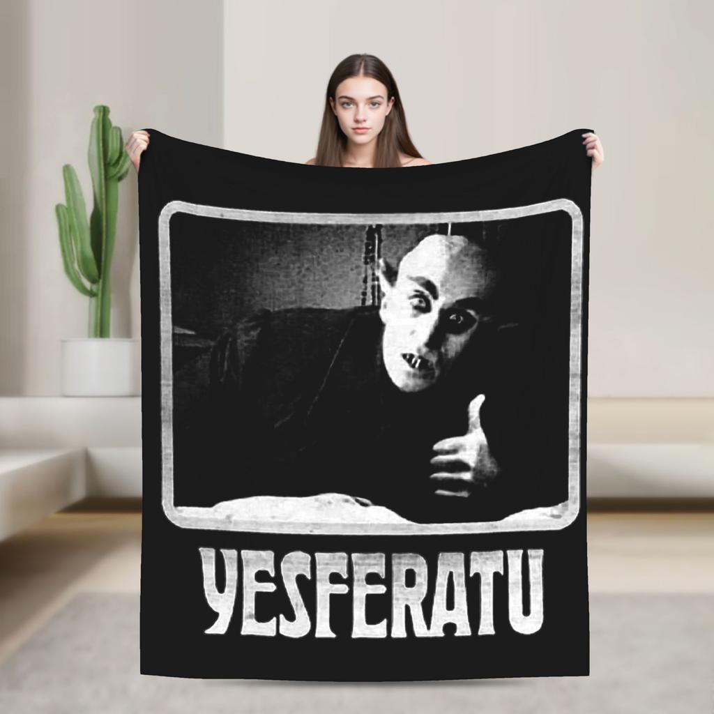 Masquerade Clan Nosferatu Revised Knitted Blankets Flannel  Super Warm Throw Blankets for Airplane Travel Bedspread