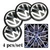 Pentru VW 4 Bucăți 56mm Autocolante Capac Centru Jantă Auto Insignă Emblema Mașină Decal Pentru Volkswagen GTI R-Line R Polo T5 Golf Passat Scir