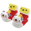 READY STOCK 0-12months Newborn New Cartoon Anti-skid Three-dimensional Doll Baby Socks Striped Dot Cute Children's Socks