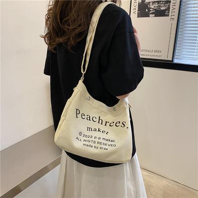 Large Capacity Leisure Bag Canvas Bag 2025 This Year Popular Campus Make-up One Shoulder Messenger Bag Spring and Summer Fashion Women