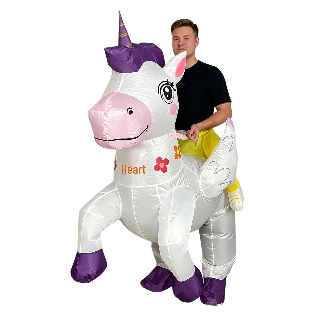 Heißverkaufendes Halloween Einhorn aufblasbares Kostüm für Bühnenpartys und Cosplay