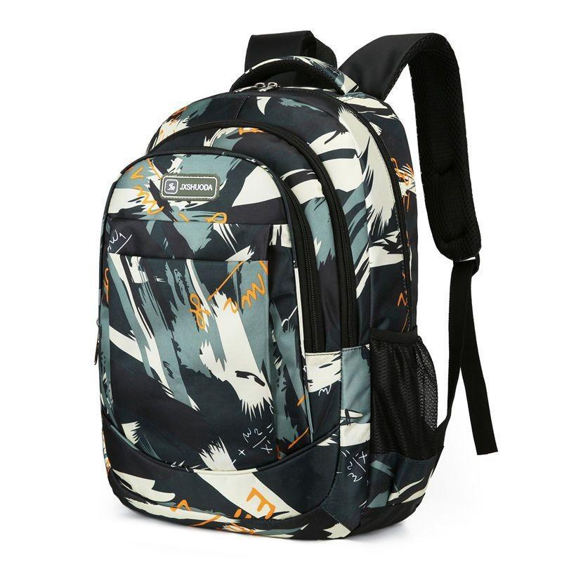Printed Travel Leisure Backpack Wear Resistant Schoolbag Student