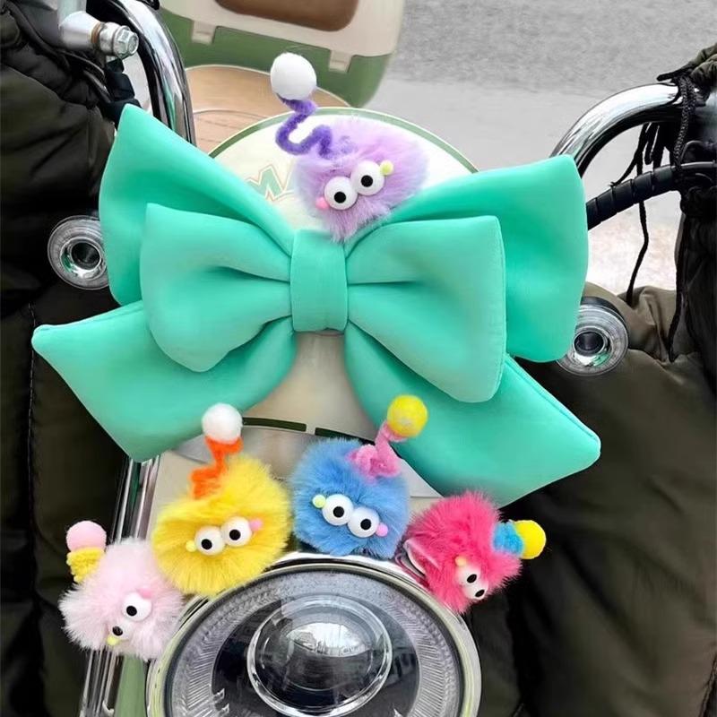Electric Vehicle Cute Fur Ball Helmet Accessories
