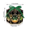 KX4B 24 Pcs Ramadan Gift Boxes Gable Boxes and Gift Wrapping Ribbons for Eid Party Treat Boxes Candy Bags 6.88 X 5 X 3.5Inch