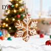 Environmentally Friendly Christmas Decor Ornaments 3D Foam Gingerbread/Star/Candy Cane Decoration Multi-size Sticky Powder Hanging for Xmas