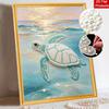 5D Round Pearl Painting Kit Ocean Sea Turtle Pattern DIY Handmade Rhinestone Art Home Interior Decor Gift